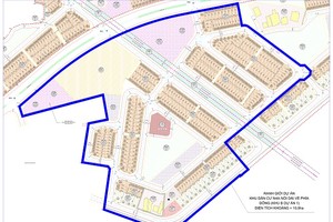 Ranh giới Dự án Khu dân cư đường N4A nối dài về phía Đông. Nguồn: binhdinhinvest.