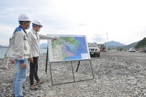 Dự án cảng Liên Chiểu đang được TP.Đà Nẵng đẩy nhanh tiến độ. Ảnh Hoàng Anh.