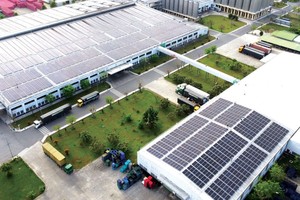 Hệ thống điện năng lượng mặt trời mái nhà tại nhà máy Bia Sài Gòn Quảng Ngãi được lắp đặt từ giai đoạn 1.