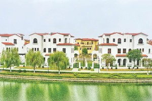 Khuôn viên xanh ngát trong dự án Nam An Khánh của Sudico.