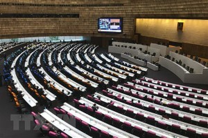 Toàn cảnh một phiên họp Quốc hội Thái Lan ở Bangkok. (Ảnh: AFP/TTXVN)