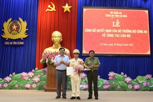 Thượng tá Lê Tấn Vinh được bổ nhiệm làm Phó Giám đốc Công an tỉnh Cà Mau