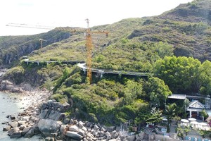 Dự án Khu Du lịch DViews Resort tại xã Nhơn Hải đến cuối tháng 8/2023 vẫn chưa hoàn thành.