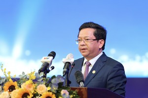 Ông Nguyễn Đức Hiển, Phó trưởng Ban Kinh tế Trung ương phát biểu tại Diễn đàn.