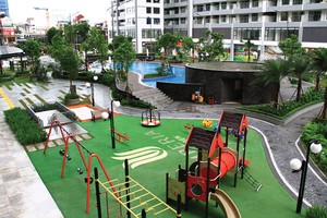 Không gian sống xanh tại Imperia Garden. Ảnh: Thanh Huyền