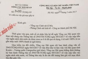 Tổng cục Hải quan đã có văn bản gửi cơ quan công an xác minh điều tra vụ việc này