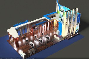 Phối cảnh gian trưng bày của Eurowindow tại Hội chợ triển lãm Vietbuild TP. HCM