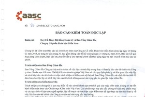 SFG công bố BCTC kiểm toán 2014