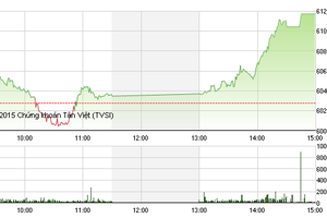 Phiên giao dịch chiều 3/11: Bứt phá mạnh mẽ, VN-Index qua mốc 610 điểm
