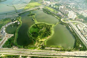 Công viên Yên Sở rộng 324 héc-ta, góp phần cải tạo môi trường sống phía Nam của Thành phố