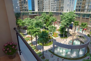 Thiết kế ban công đón được tối đa ánh sáng tự nhiên và ngắm trọn quang cảnh của dự án