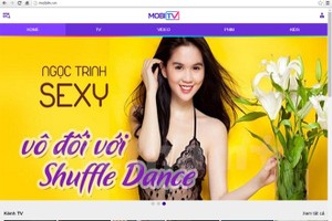 Giao diện trang mobitv của Viettel. (Ảnh chụp màn hình chiều 18/5)
