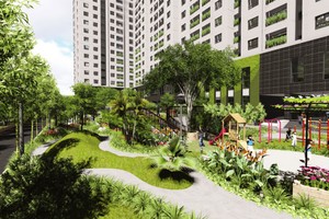 Không gian xanh trong dự án Ecolife Tây Hồ
