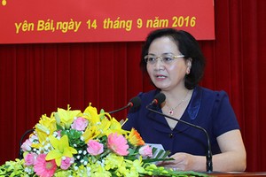 Tân Bí thư Tỉnh ủy Yên Bái Phạm Thị Thanh Trà. Ảnh: Sơn Dương