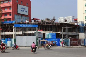 Dự án Tòa nhà văn phòng Eurowindow (số 2 Tôn Thất Thuyết, Hà Nội) hiện đã đổ sàn tầng 3