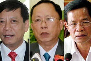 Từ trái qua: ông Trần Lưu Hải, ông Trần Công Chánh và ông Huỳnh Minh Chắc.