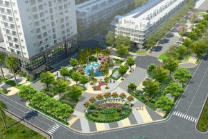 Một góc Mon City xanh mát khi hoàn thiện