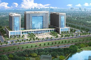 Phối cảnh trụ sở Bộ Ngoại giao mới ở xã Mễ Trì, Nam Từ Liêm, Hà Nội.