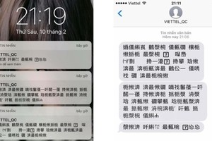 Nhiều thuê bao Viettel nhận được tin nhắn ký tự lạ