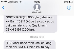 Cảnh báo tin nhắn lừa đảo trúng thưởng