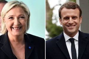 Bà Marine Le Pen và ông Emmanuel Macron. Ảnh:BBC