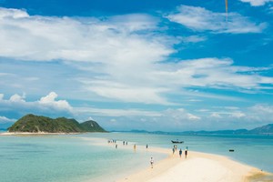 Ba con đường cho khách đi bộ giữa biển ở Việt Nam