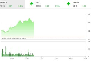 Phiên sáng 11/10: Dòng tiền chảy mạnh, VN-Index lập đỉnh mới