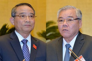 Bộ trưởng Bộ Giao thông vận tải Trương Quang Nghĩa và Tổng Thanh tra Chính phủ Phan Văn Sáu.