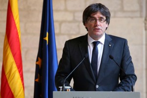 Cựu lãnh đạo Catalonia Carles Puigdemont. Ảnh:AP.