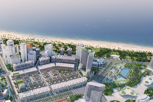 Đất nền ven biển Nha Trang, ngay trung tâm thành phố - “mỏ vàng” cho các nhà đầu tư bất động sản. Trong ảnh là phối cảnh dự án Piania City (khu đất sân bay cũ Nha Trang).