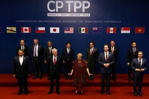 Đại diện các nước tham gia ký kết CPTPP tại Chile. Ảnh:Reuters