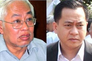 Từ trái qua: ông Trần Phuơng Bình và ông Phan Văn Anh Vũ.