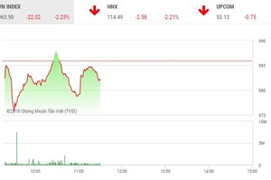 Phiên chiều 25/5: Xả ồ ạt, VN-Index tiếp tục lao dốc mất mốc 965 điểm