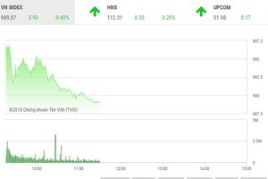 Phiên sáng 25/6: Tiền vào cổ phiếu nhỏ