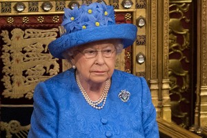 Nữ hoàng Anh trong buổi họp quốc hội tháng 7/2017. Ảnh:AFP.