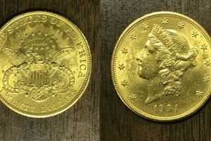 Đồng xu vàng từ năm 1904 ước tính trị giá 1.350 USD.