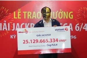 Anh P.D.H nhận giải Jackpot trị giá 25,1 tỷ đồng