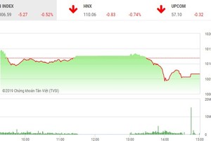 Phiên chiều 19/3: Chìm trong sắc đỏ