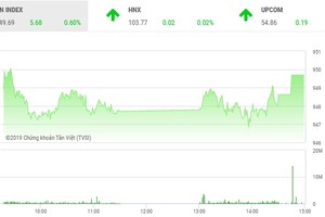 Phiên chiều 19/6: Nhà đầu tư thận trọng, VN-Index hụt mốc 950 điểm