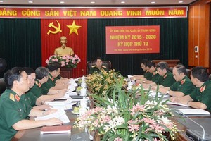 Kỳ họp 13 của Ủy ban Kiểm tra Quân ủy Trung ương. - Ảnh: QĐND