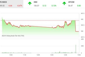 Phiên chiều 17/10: Rơi mạnh cuối phiên