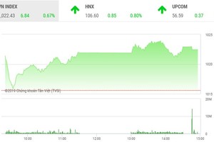 Phiên chiều 4/11: Sắc đỏ chiếm ưu thế, VN-Index vẫn vững vàng tiến bước
