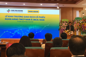 Ông Trần Ngọc Tâm, Tổng Giám đốc Nam A Bank phát biểu.