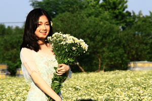 Thiếu nữ Hà thành khoe sắc cùng Cúc Họa mi