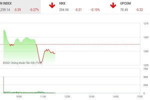 Giao dịch chứng khoán phiên sáng 20/5: Cổ phiếu công ty chứng khoán nổi sóng, VN-Index điều chỉnh