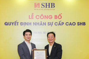 SHB bổ nhiệm ông Đỗ Quang Vinh làm Phó tổng giám đốc từ ngày 30/10/2021