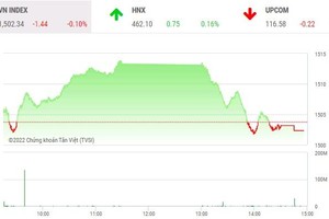 Phiên giao dịch chiều 23/3: Lệnh bán HQC tăng mạnh cuối phiên, VN-Index bị cản bước tiến 