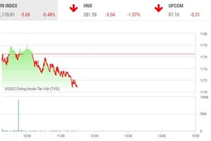 Giao dịch chứng khoán phiên sáng 19/7: Cặp đôi HAG-HNG hạ nhiệt, VN-Index lùi về vùng 1.170 điểm
