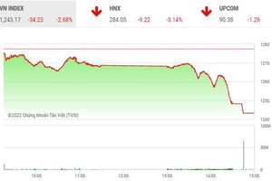 Giao dịch chứng khoán chiều 7/9: Ồ ạt xả hàng, thị trường lao dốc 