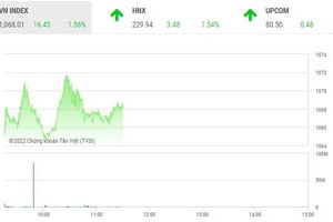 Giao dịch chứng khoán phiên sáng 18/10: Nhóm bất động sản trở lại, VN-Index test ngưỡng 1.070 điểm